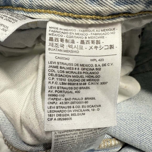 Levi's 501 Men's Jeans 38x32 Acid Wash Button Fly Straight Leg Distressed Modern - Picture 13 of 15